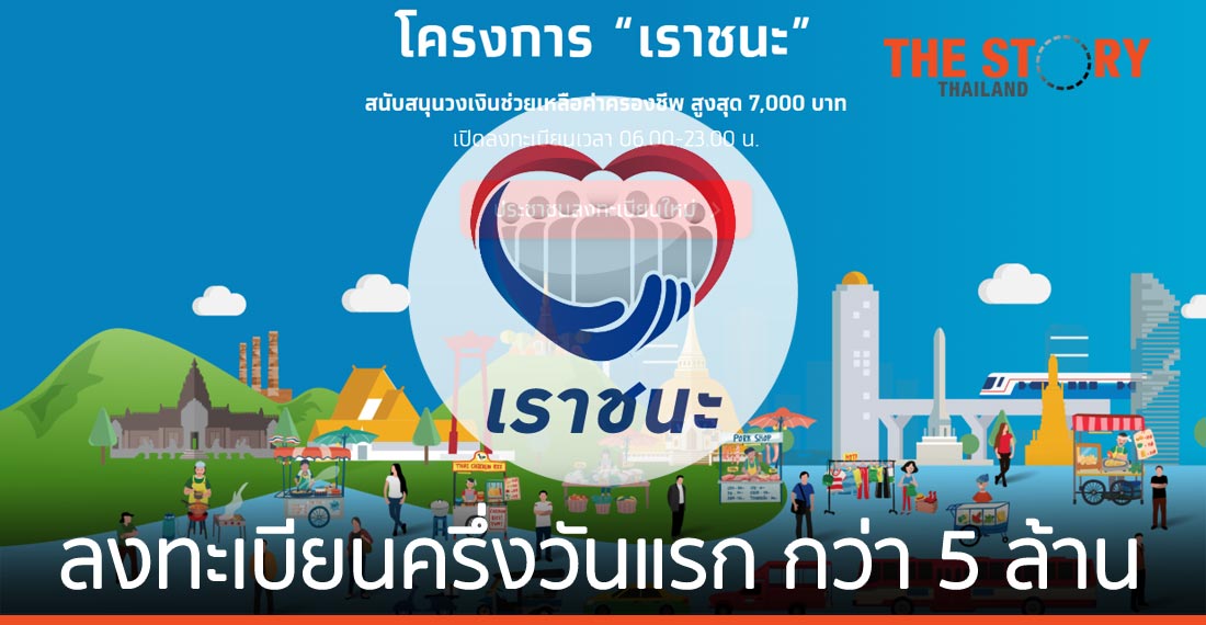 ลงทะเบียน "เราชนะ" ครึ่งวันแรก กว่า 5 ล้านคน ระบบไม่มีสะดุด