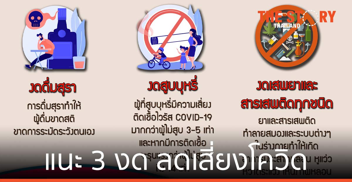 กรมการแพทย์ แนะ 3 งด ลดเสี่ยงโควิด และใช้ชีวิตแบบ New normal