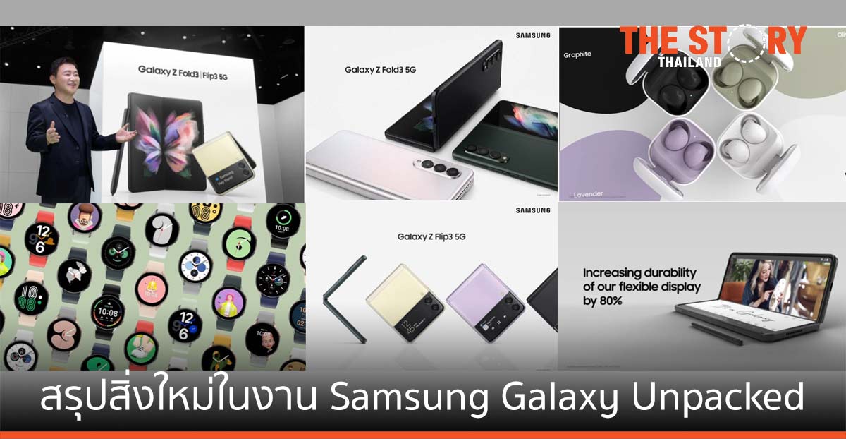 สรุปสิ่งใหม่ในงาน Samsung Galaxy Unpacked สมาร์ทโฟนหน้าจอพับได้ – หูฟังไร้สาย – สมาร์ทวอทช์โฉมใหม่
