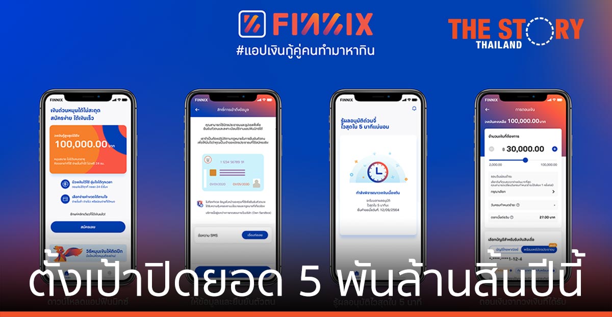 ฟินนิกซ์ แอปเงินกู้ สินเชื่อเพื่อรายย่อย ตั้งเป้าปิดยอด 5 พันล้านสิ้นปีนี้