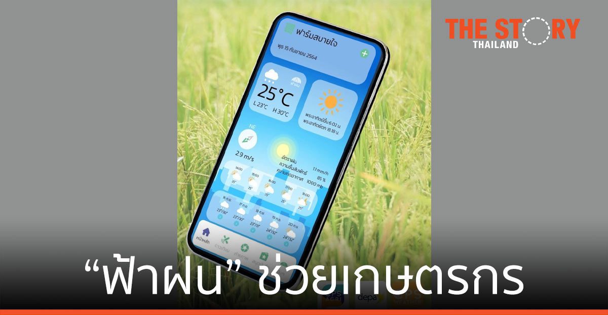 แอปพลิเคชัน “ฟ้าฝน” ช่วยเกษตรกรกว่า 10 ล้านคน วางแผนรับมือภัยธรรมชาติ