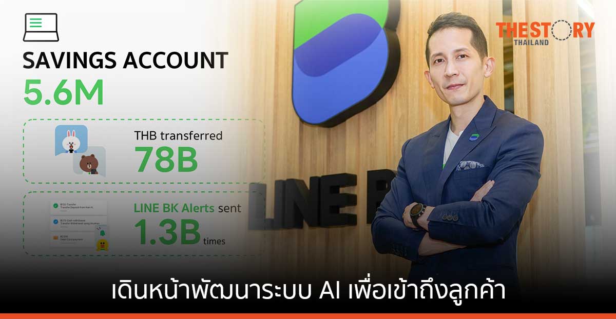 LINE BK เผยครึ่งปี 65 มีผู้ใช้งาน 4.7 ล้านราย เดินหน้าพัฒนาระบบ AI ขยายกลุ่มลูกค้า