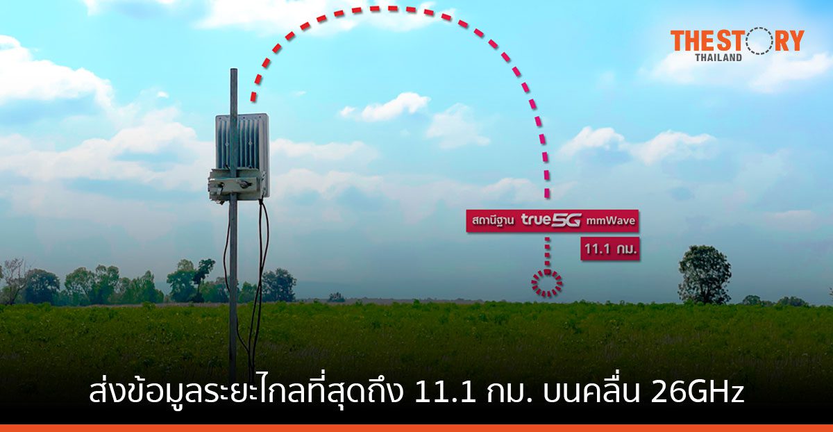 ทรู – โนเกีย – ควอลคอมม์ ประสบความสำเร็จ ส่งข้อมูลระยะไกลที่สุดถึง 11.1 กม. บนคลื่น 26GHz