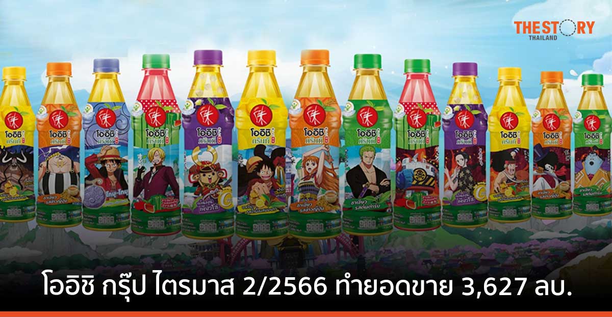 โออิชิ กรุ๊ป ไตรมาส 2/2566 ทำยอดขาย 3,627 ลบ. รายได้หลักยังมาจากธุรกิจเครื่องดื่ม