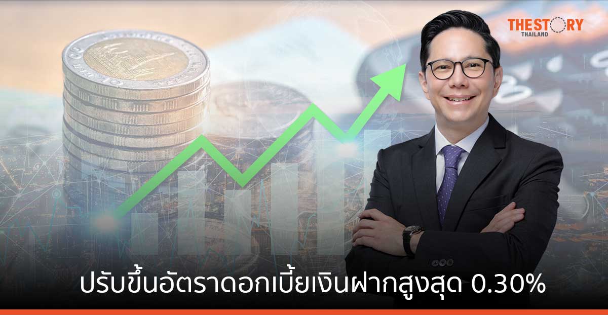 ไทยพาณิชย์ ปรับขึ้นอัตราดอกเบี้ยเงินฝากสูงสุด 0.30% และปรับขึ้นเงินกู้ 0.25% มีผลวันที่ 3 ต.ค. 66