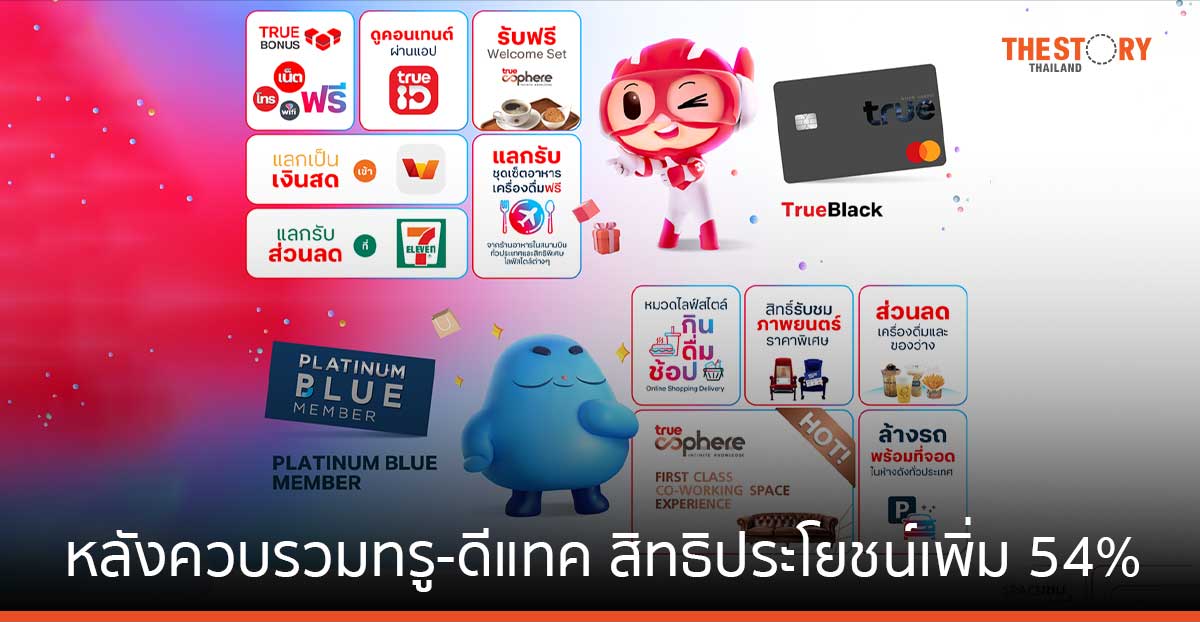 ทรูเผย หลังควบรวมทรู-ดีแทค สิทธิประโยชน์เพิ่ม 54% เดินหน้าผนึกพันธมิตร มอบประสบการณ์ส่งท้ายปี