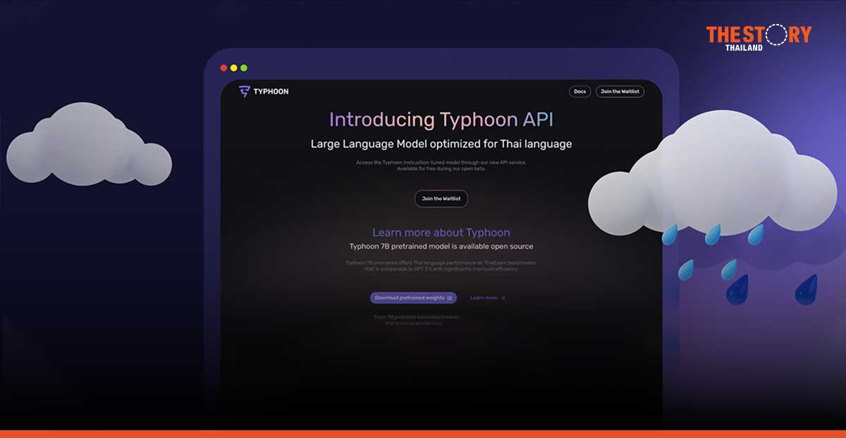 SCB 10X unveils a high-performance large language model “Typhoon”