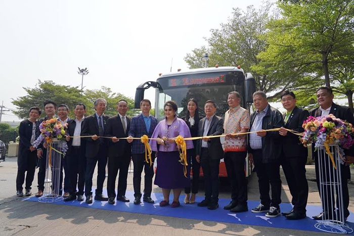 อว. เปิดตัวรถบัสไฟฟ้าไร้คนขับ ต้นแบบเทคโนโลยี 5G คันแรกของไทย