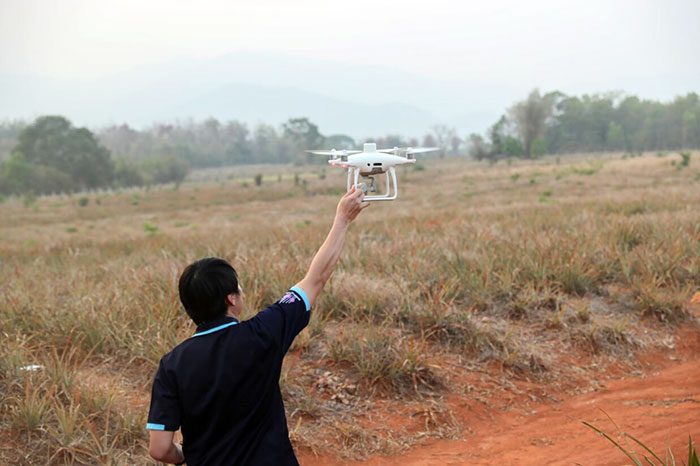 โดรนบินสำรวจแปลงสับปะรดภูแล-2