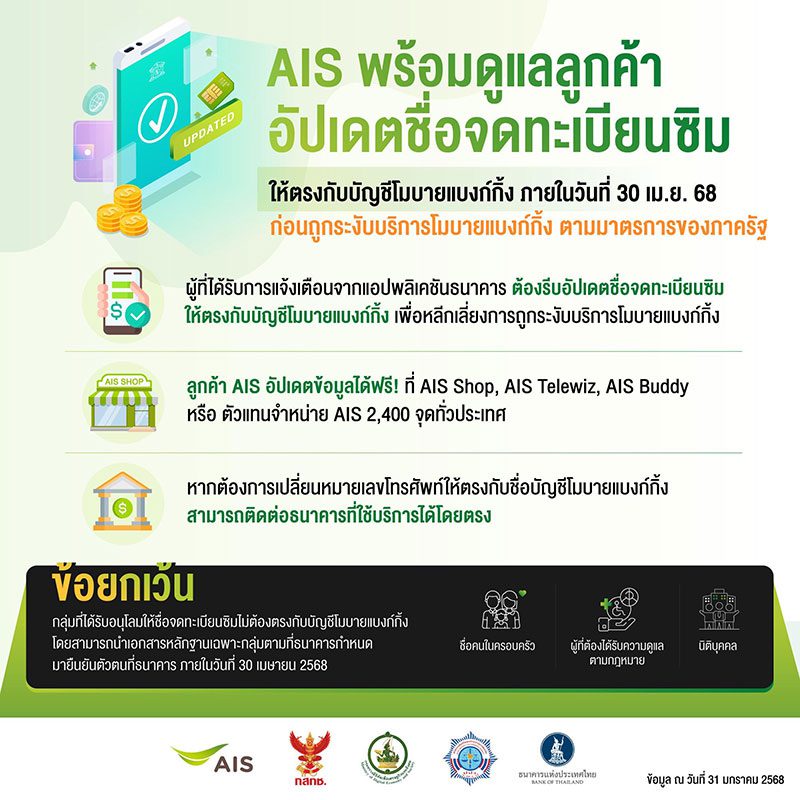 AIS True up level security mobile banking