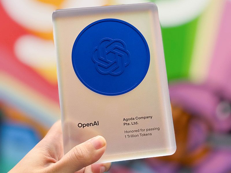 รางวัลจาก OpenAI ในฐานะองค์กรที่ประมวลผลข้อมูลทะลุหลัก "1 ล้านล้านโทเคน"